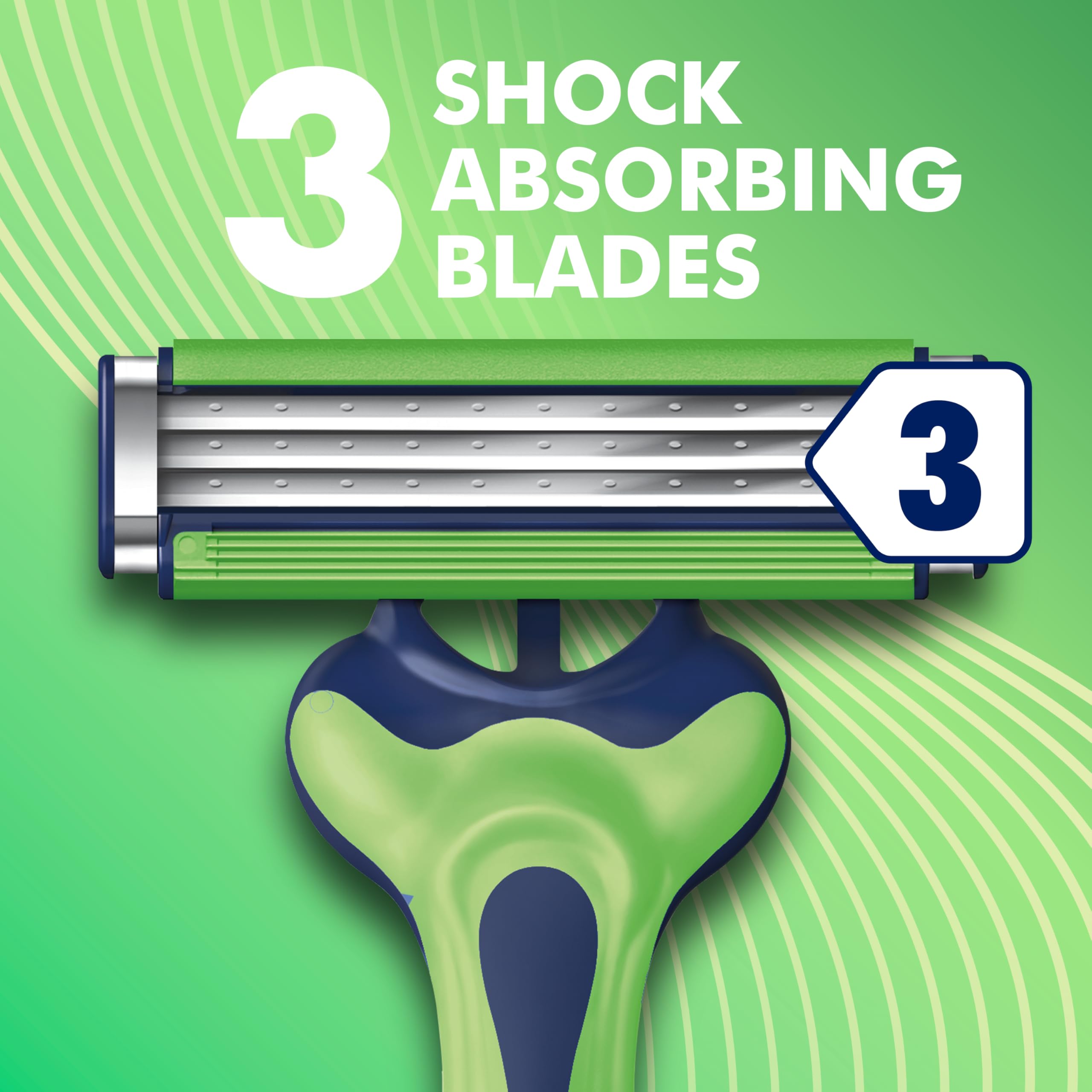 Gillette Sensor3 Soft Microfins help shield skin from nicks and cuts.