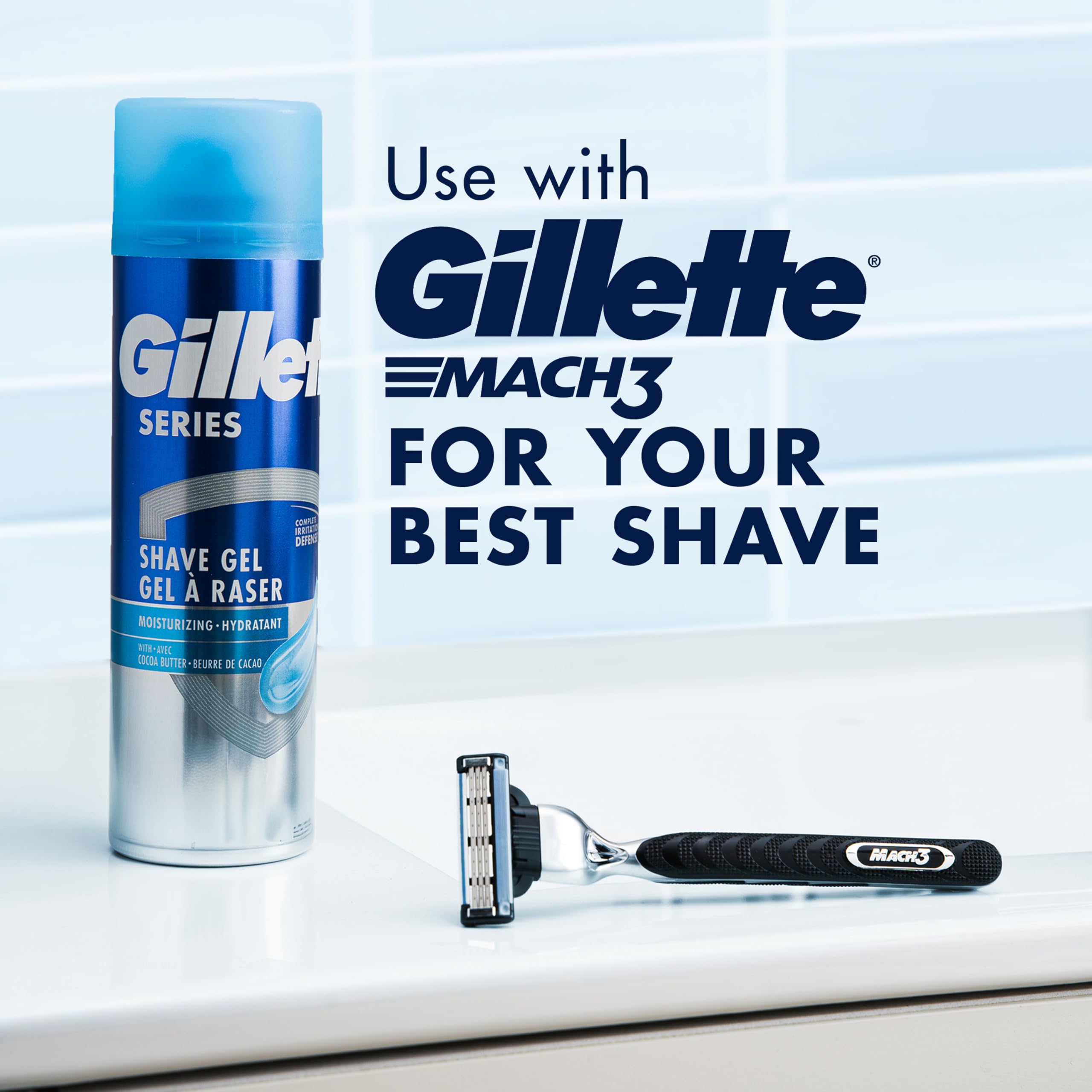 Gillette Series 3X Action Shave Gel anti-irritation defense for sensitive skin