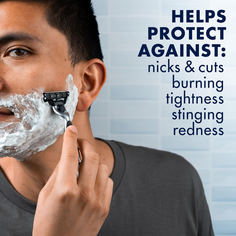 Gillette Series 3X Action Shave Gel with cocoa butter for skin hydration
