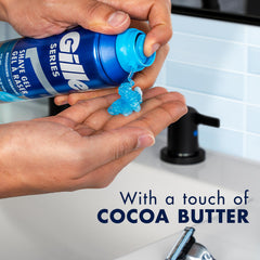 Gillette Series 3X Action Shave Gel provides extra lubricants for fewer tugging feels