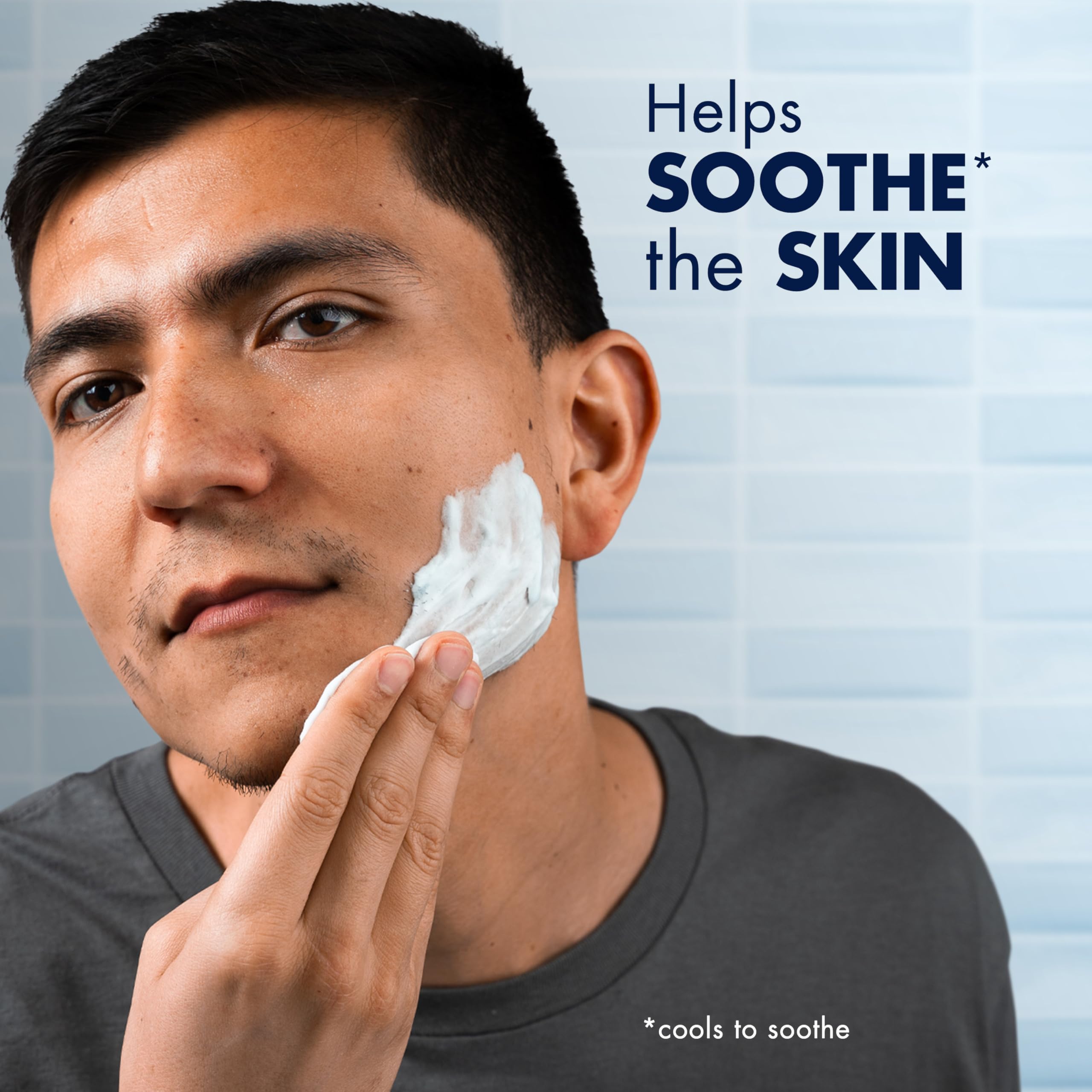 Gillette Series 3X Action Shave Gel promotes smoothing razor glide on skin