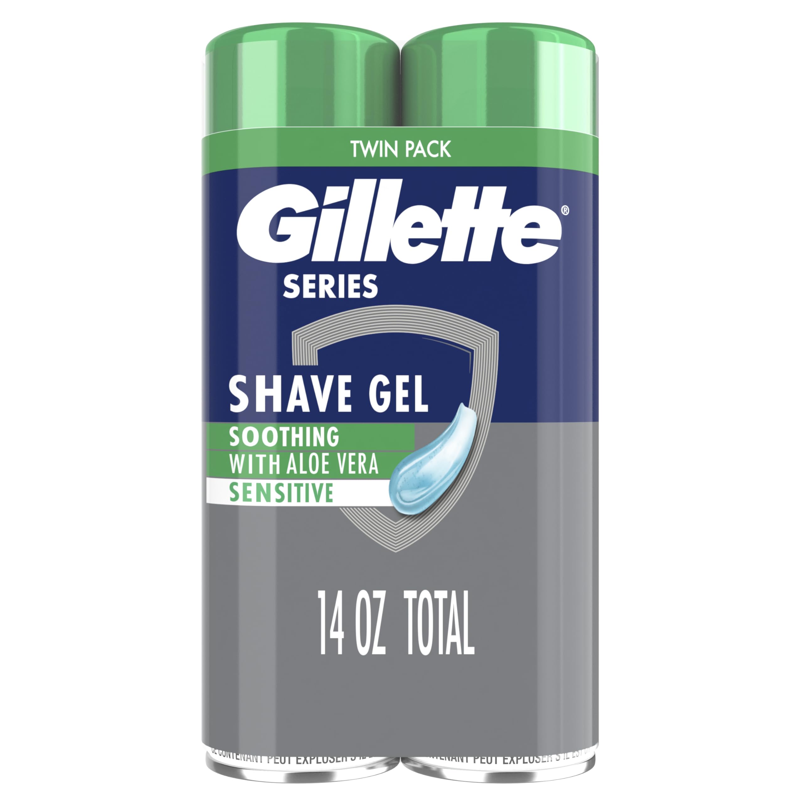 Gillette Series 3X Action Shave Gel tube shows hydration and protection