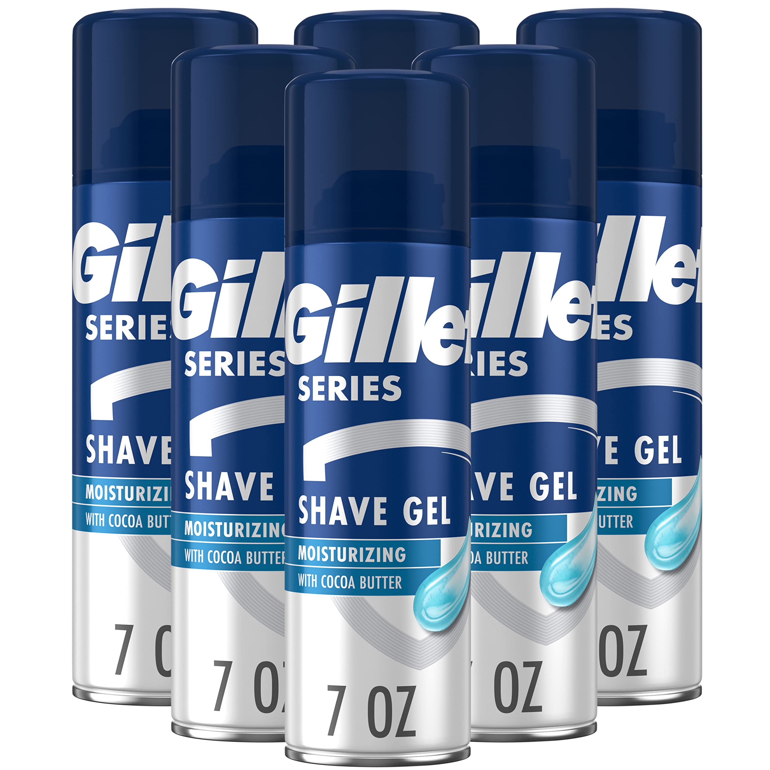 Gillette Series 3X gel pack shot highlights hydration and protection in a rust-free can