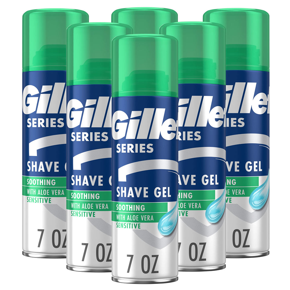 Gillette Series 3X Sensitive gel swatch highlights hydration for sensitive skin