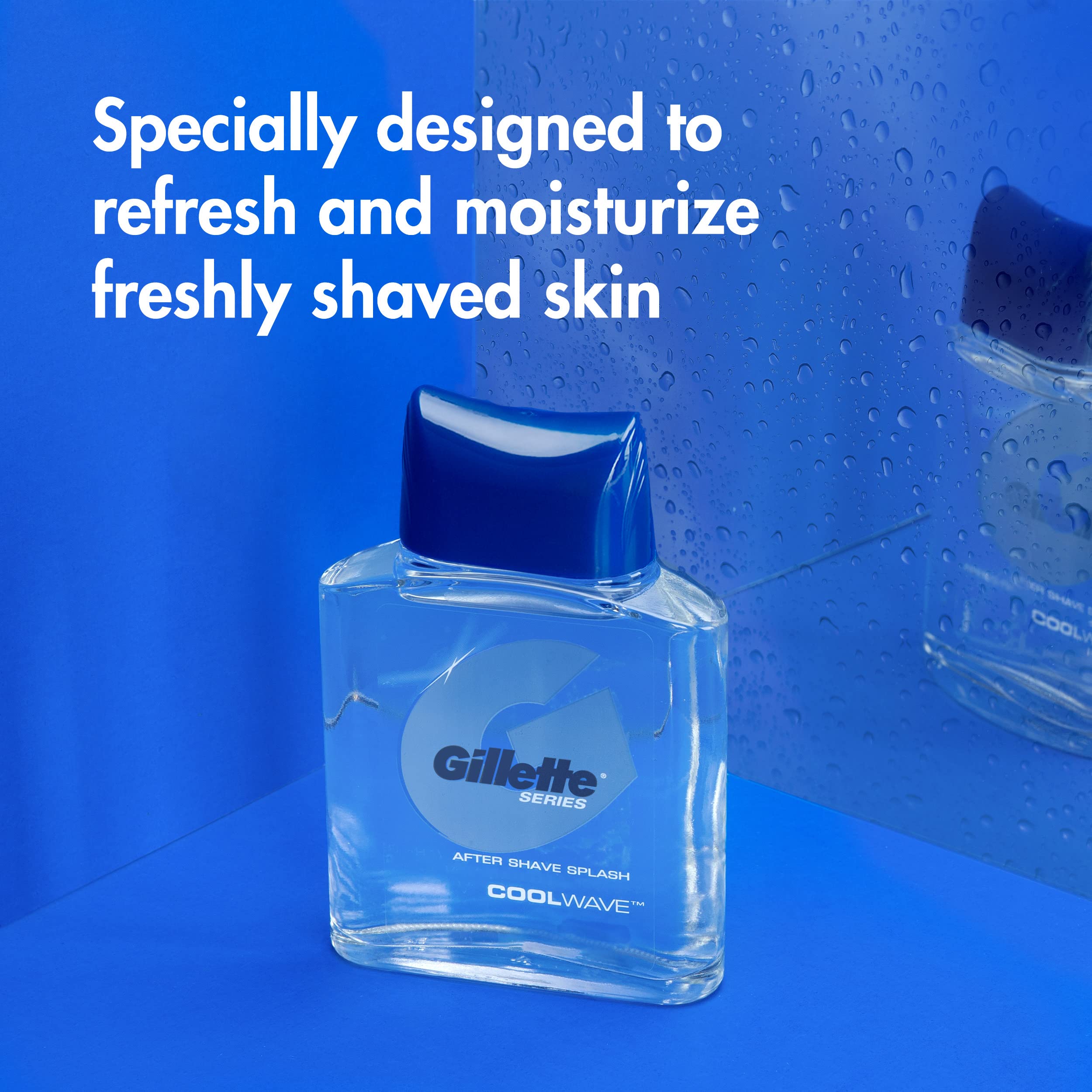 Gillette Series Cool Wave splash on skin delivers a cooling post-shave refresh