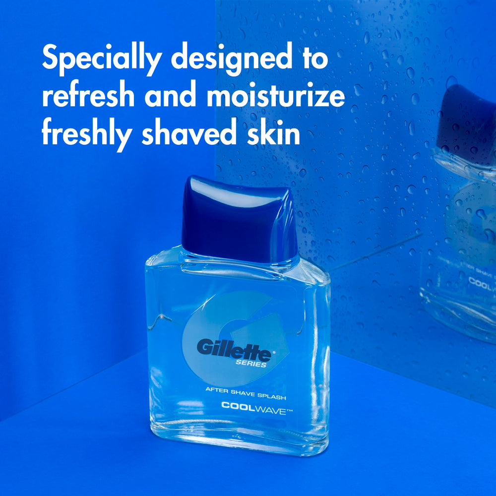 Gillette Series Cool Wave splash on skin delivers a cooling post-shave refresh