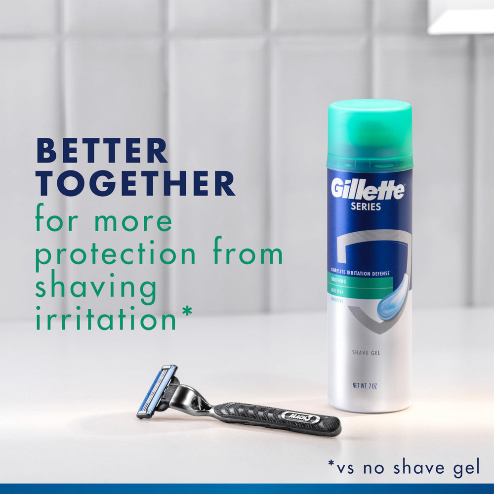 Aloe Vera touch in Gillette Series gel for sensitive skin comfort