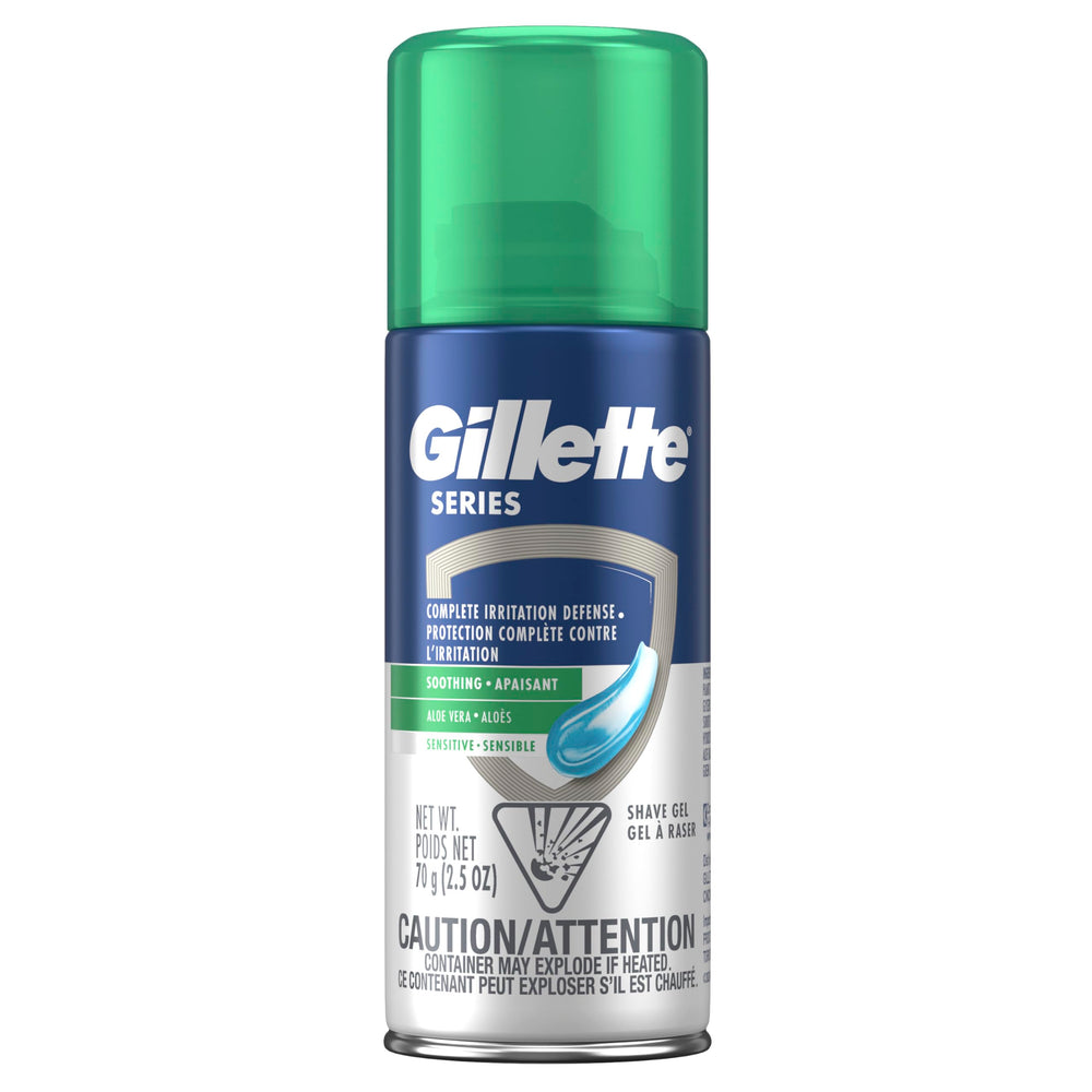 Applying Gillette Series gel on the face to form soothing lather