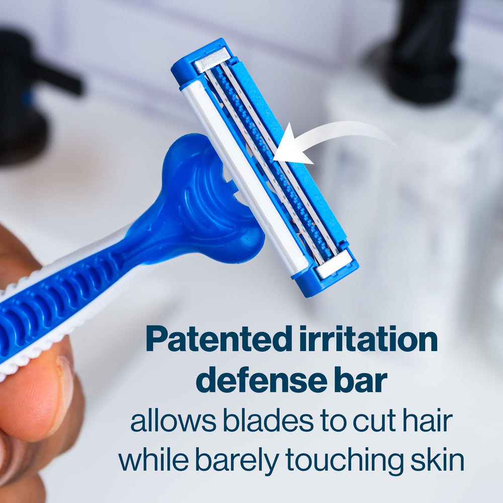 Gillette SkinGuard razor offers up to 10 comfortable shaves.