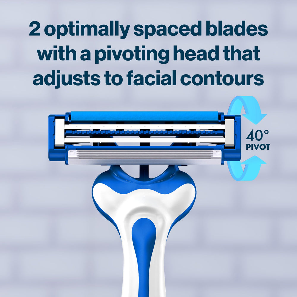 Gillette SkinGuard four-count pack shown for value.