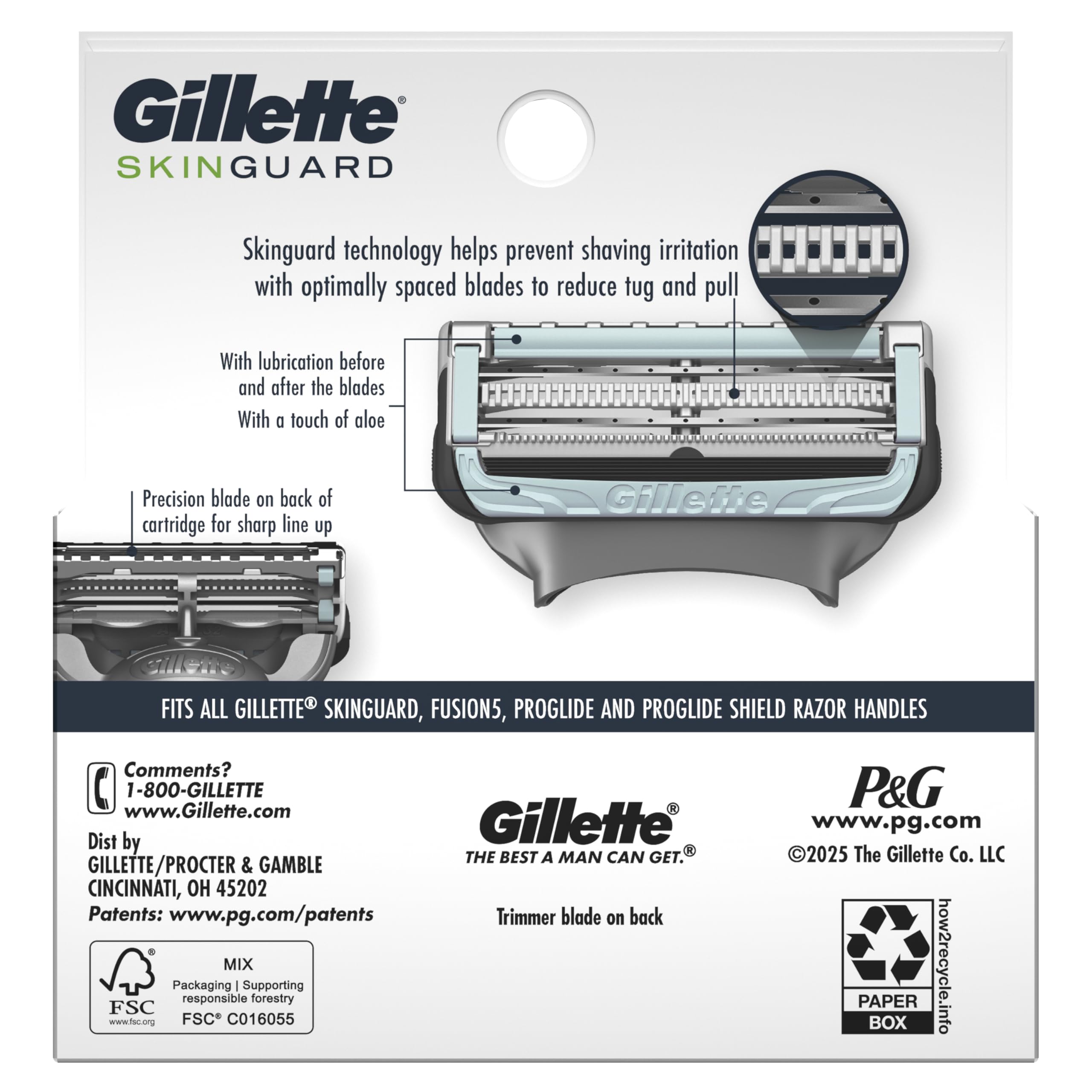 Gillette SkinGuard durable refills designed for long-lasting comfortable shaves.