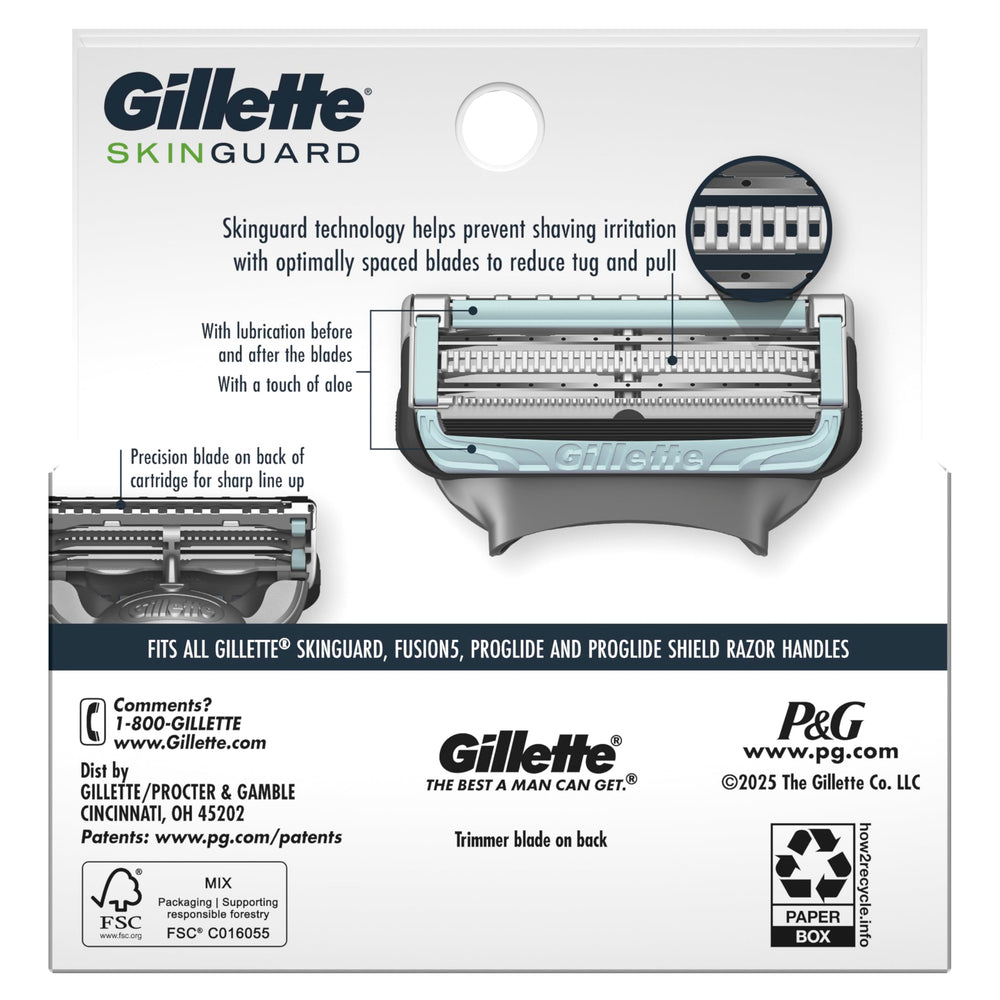 Gillette SkinGuard durable refills designed for long-lasting comfortable shaves.