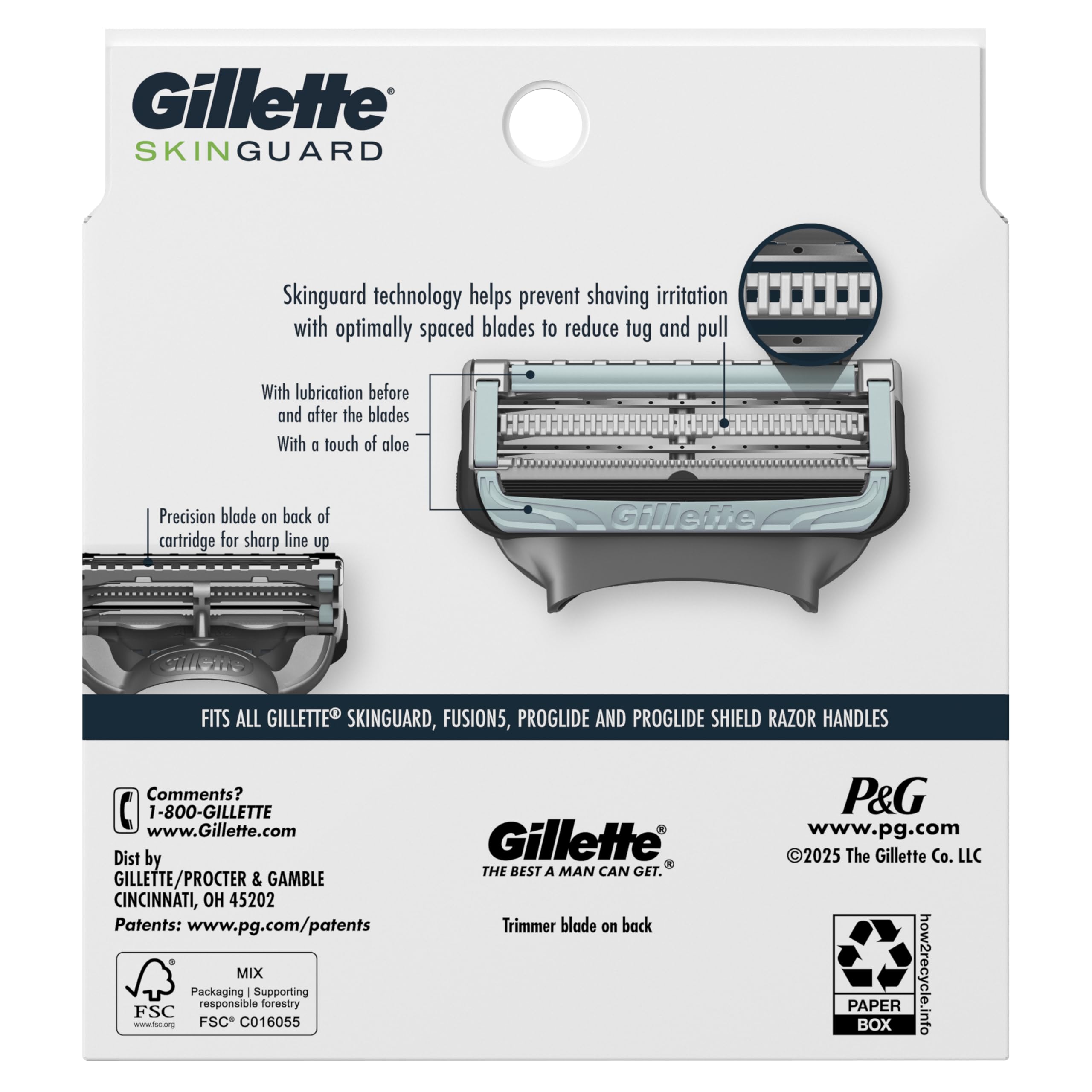 Gillette SkinGuard daily shaving setup suggests a comfortable routine.