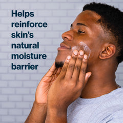 Applying Gillette SkinGuard after shaving for comfort.