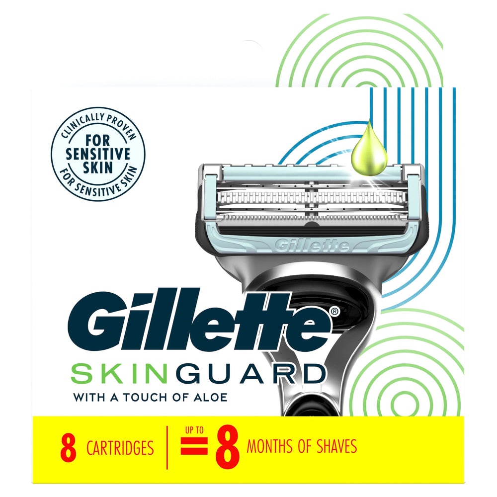 Gillette SkinGuard fits all handles for easy replacement.