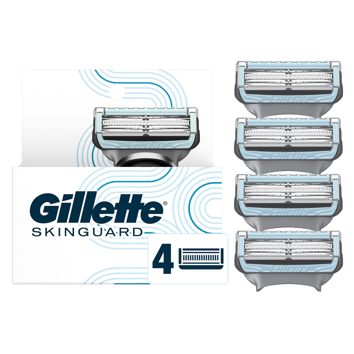Gillette SkinGuard front-pack refills for easy replacement and consistent protection.
