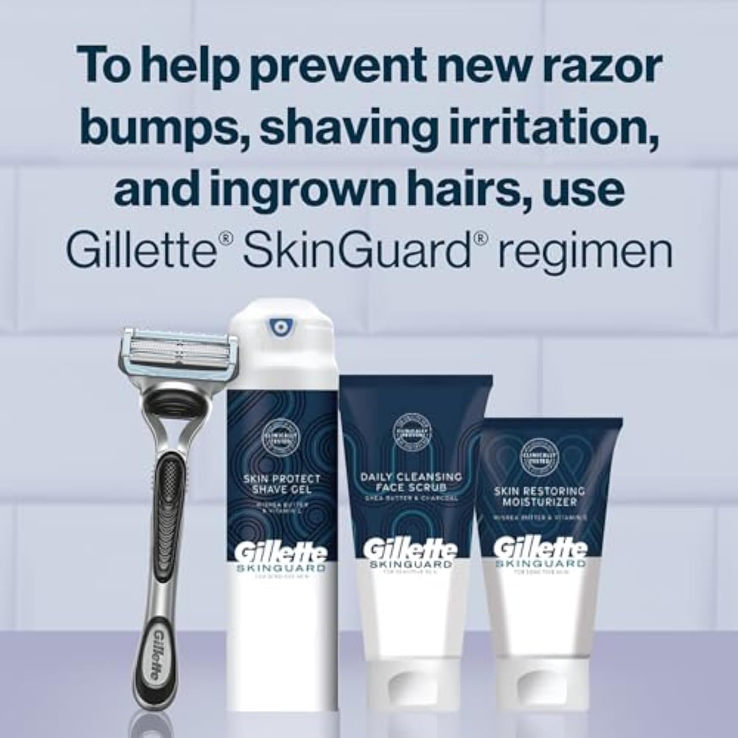 Gillette SkinGuard precision trimmer for clean lines and detailing.