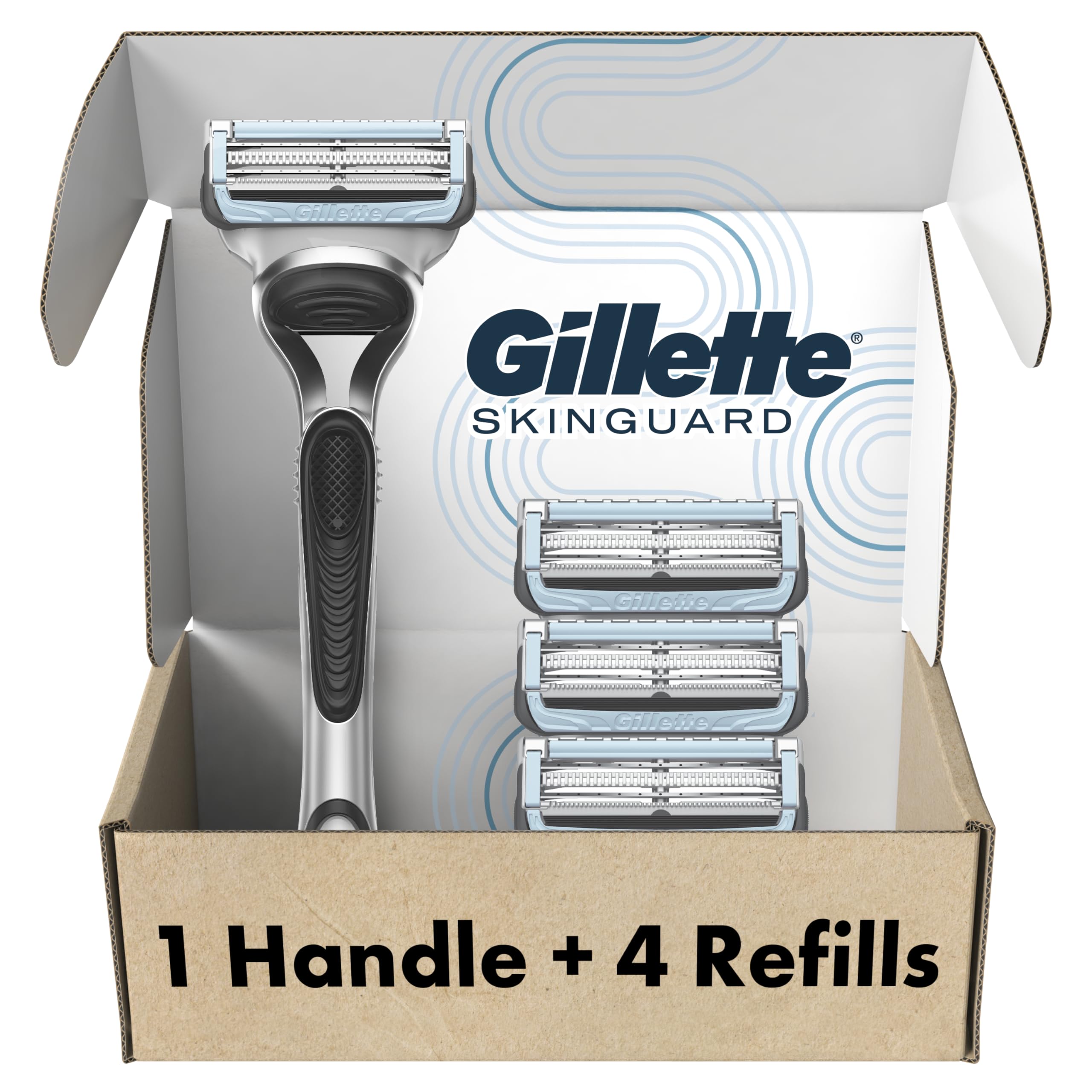 Gillette SkinGuard razor handle for precise control and comfortable grip.