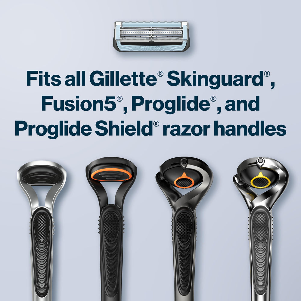 Gillette SkinGuard refill box ready for frequent shavers seeking reliable protection.