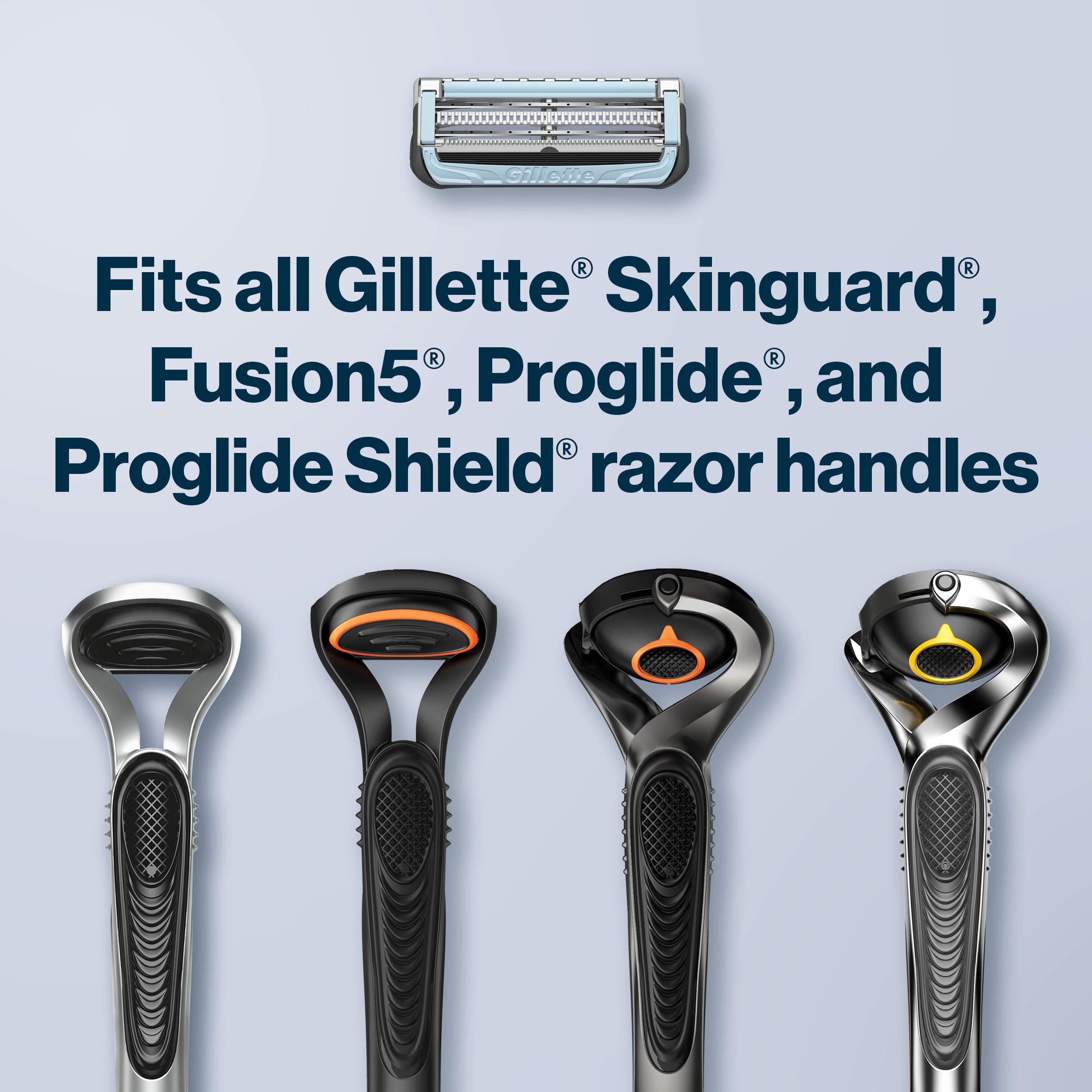 Gillette SkinGuard sensitive-skin design supports a gentle, comfortable shave.
