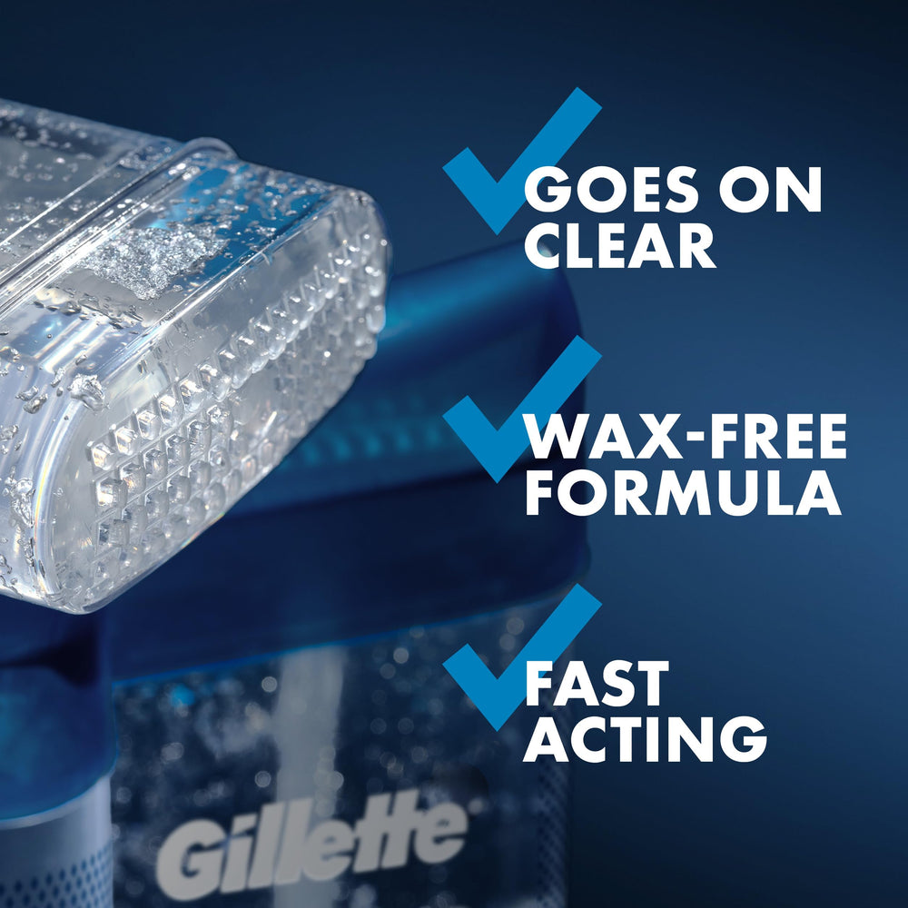 Gillette SkinShield gel desodorante, aroma suave que no abruma los sentidos.