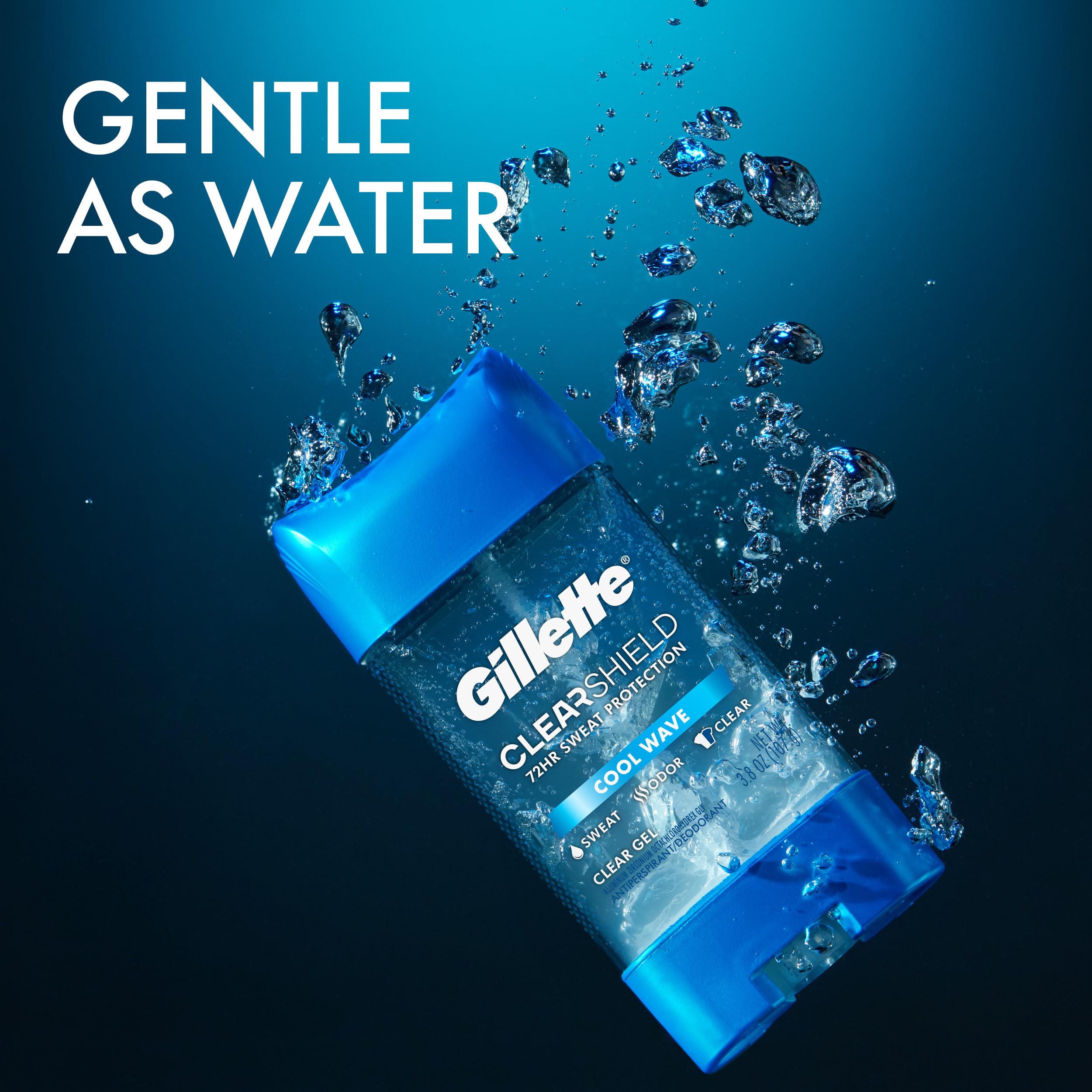 Gillette Tecnología Triple Protección: bloqueadores de olor y aroma duradero durante entrenamientos.