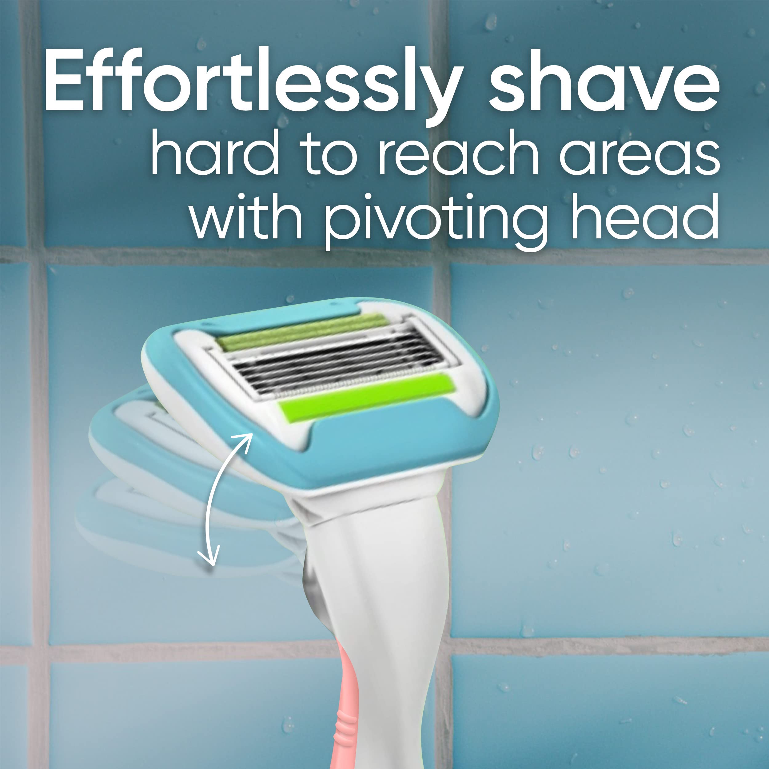 Gillette Venus 10x lubrication strip provides smooth glide.