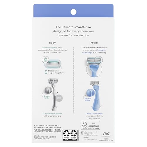 Gillette Venus Body and Pubic Razor Duo, body-and-pubic-razor-duo focus for versatile shaving.