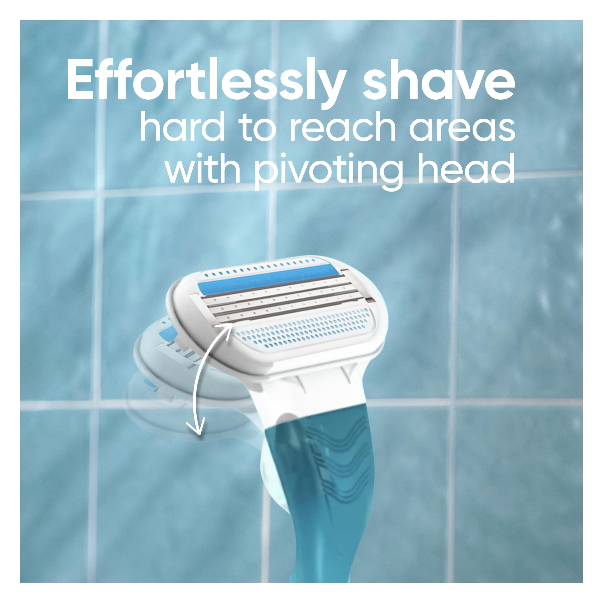 Gillette Venus comfortable grip handle provides steady control.