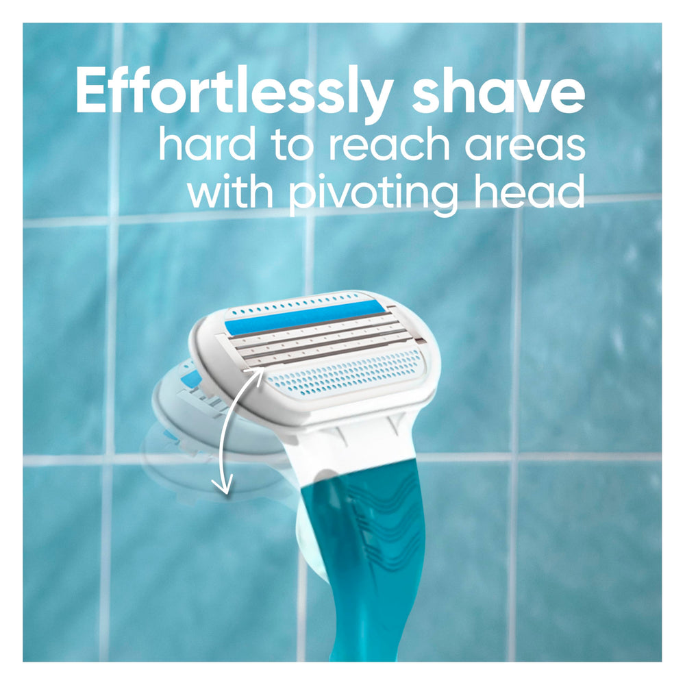 Gillette Venus comfortable grip handle provides steady control.
