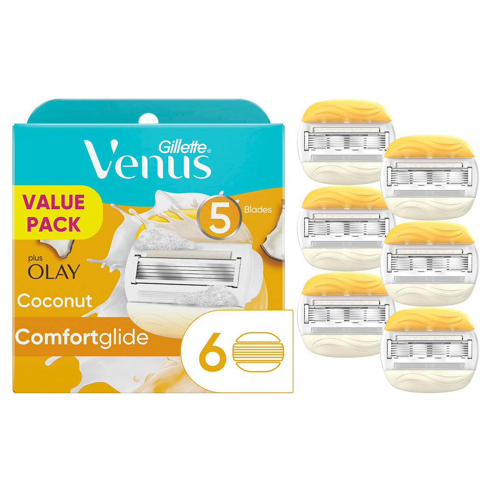 Gillette Venus ComfortGlide refill six-count for a smooth shave on curves