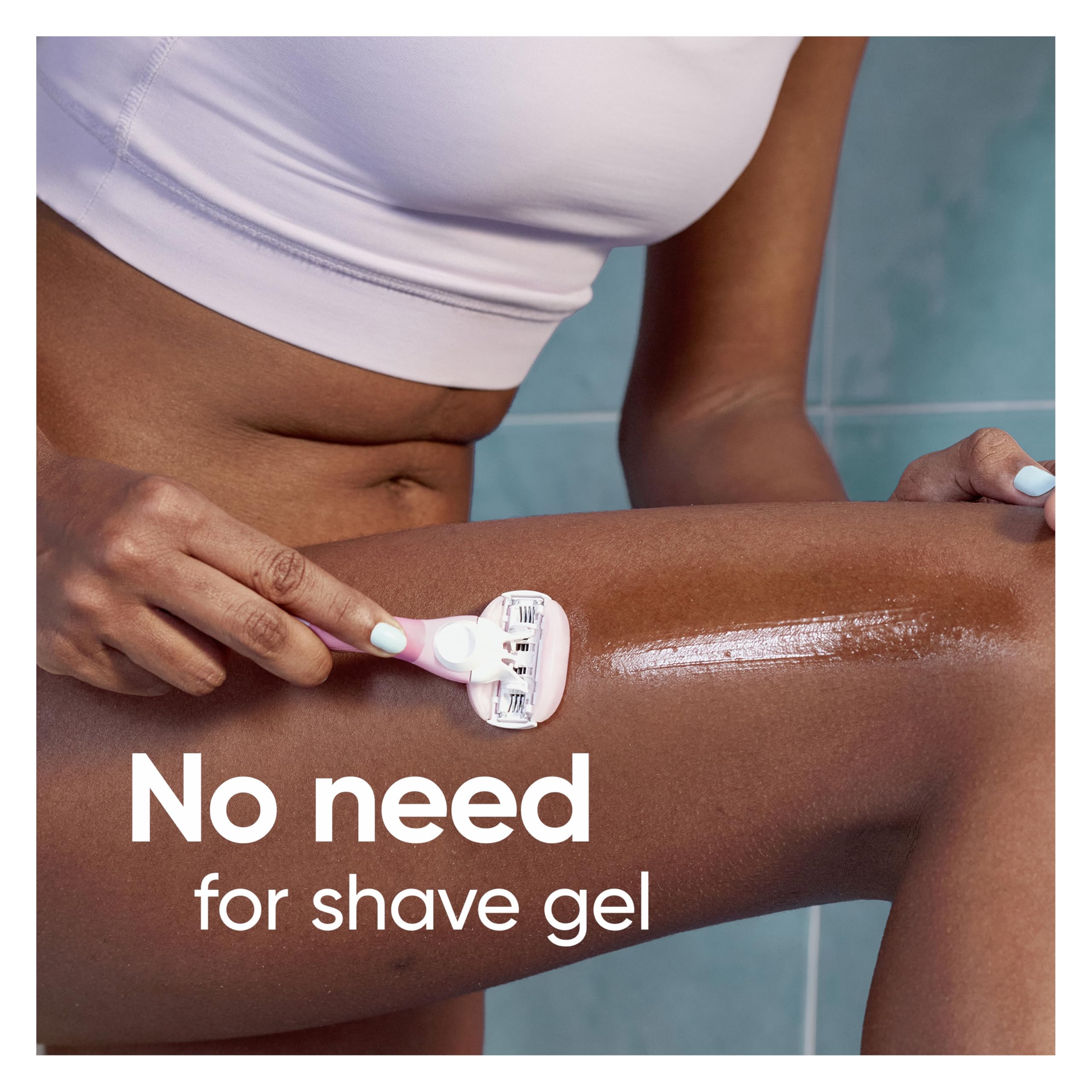 Gillette Venus ComfortGlide White Tea ergonomic handle provides lasting control.