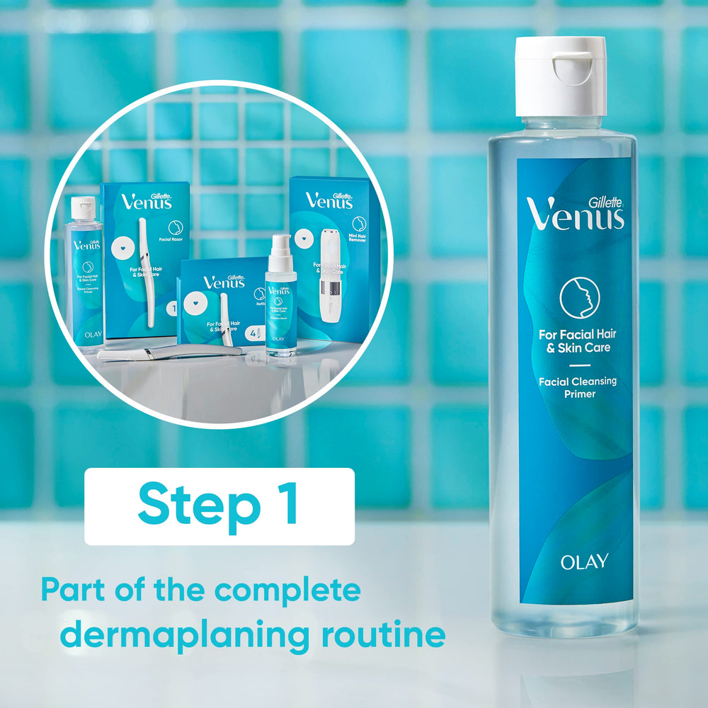 Fragrance-free Venus cleansing image highlighting gentle daily use