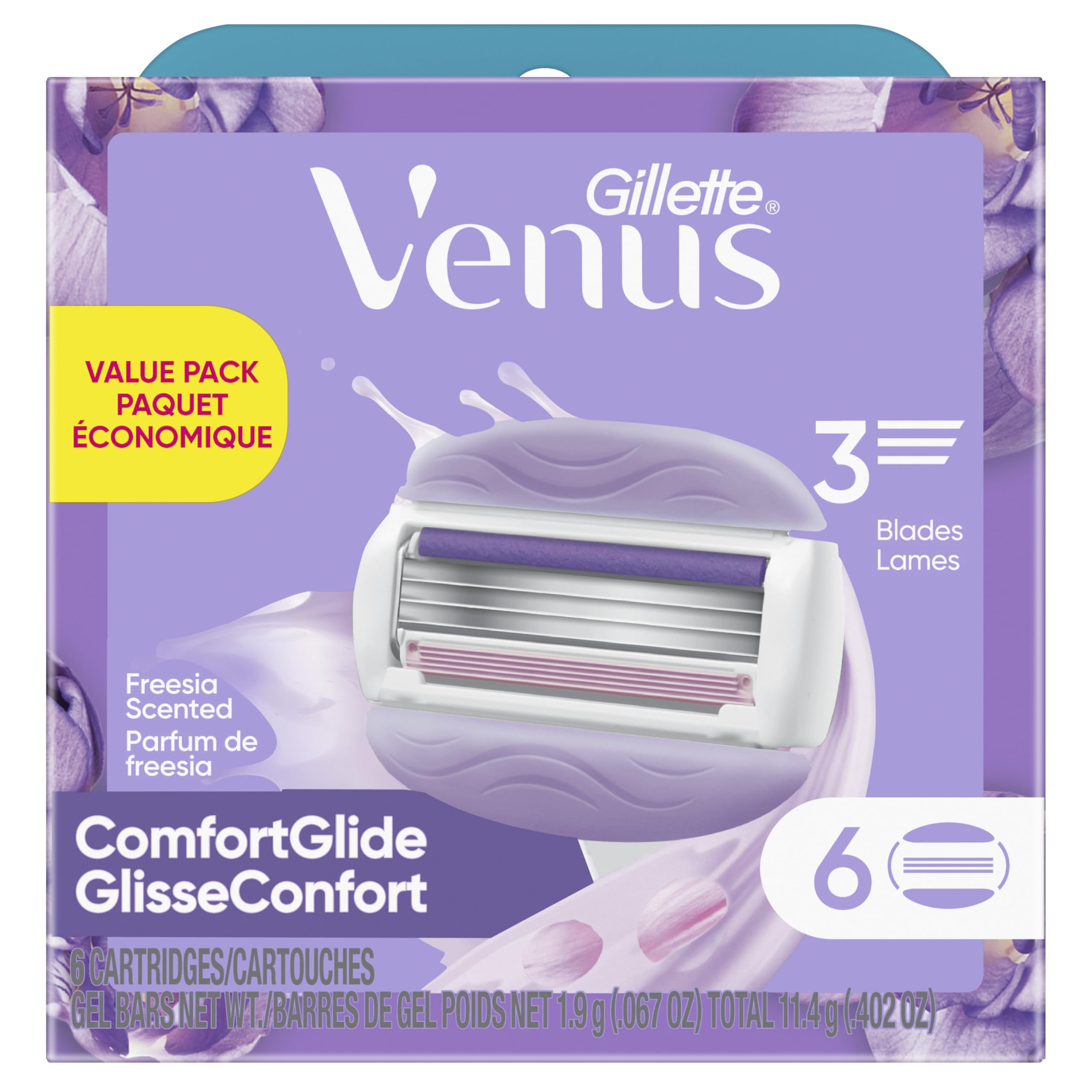 Daily shaving routine with Gillette Venus ComfortGlide shows smooth glide across legs.