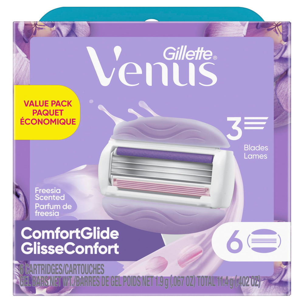 Daily shaving routine with Gillette Venus ComfortGlide shows smooth glide across legs.