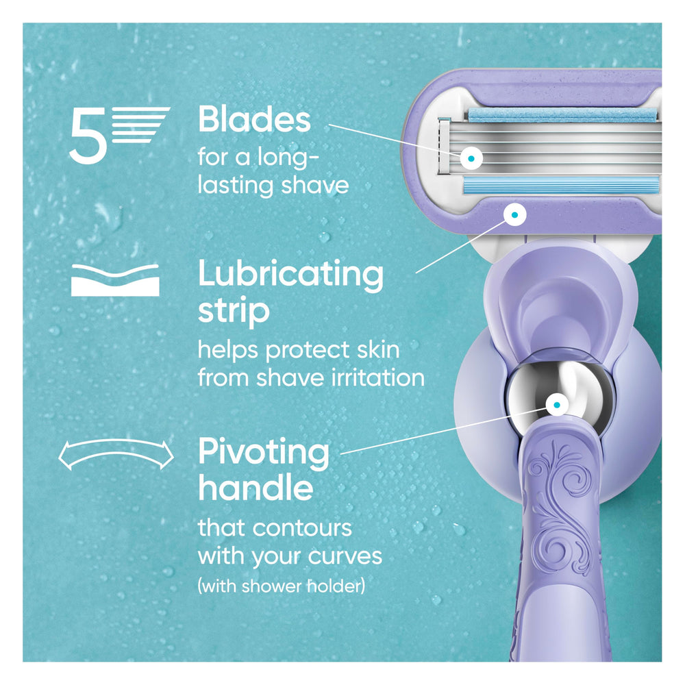 Gillette Venus Deluxe 5-blade refill delivers a close, smooth shave