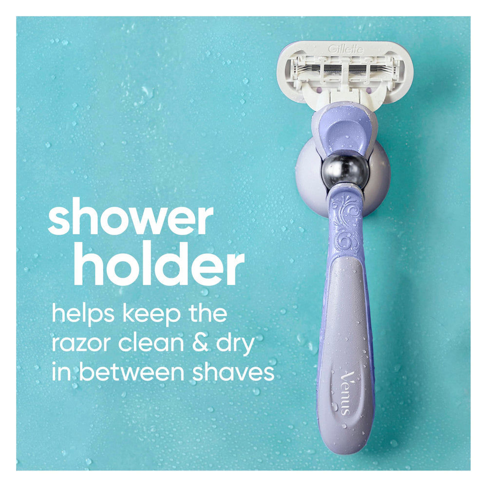 Gillette Venus Deluxe lubrastrip with vitamin E enhances glide.