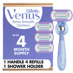 Gillette Venus Deluxe Smooth Swirl handle for comfortable grip and precise shaving