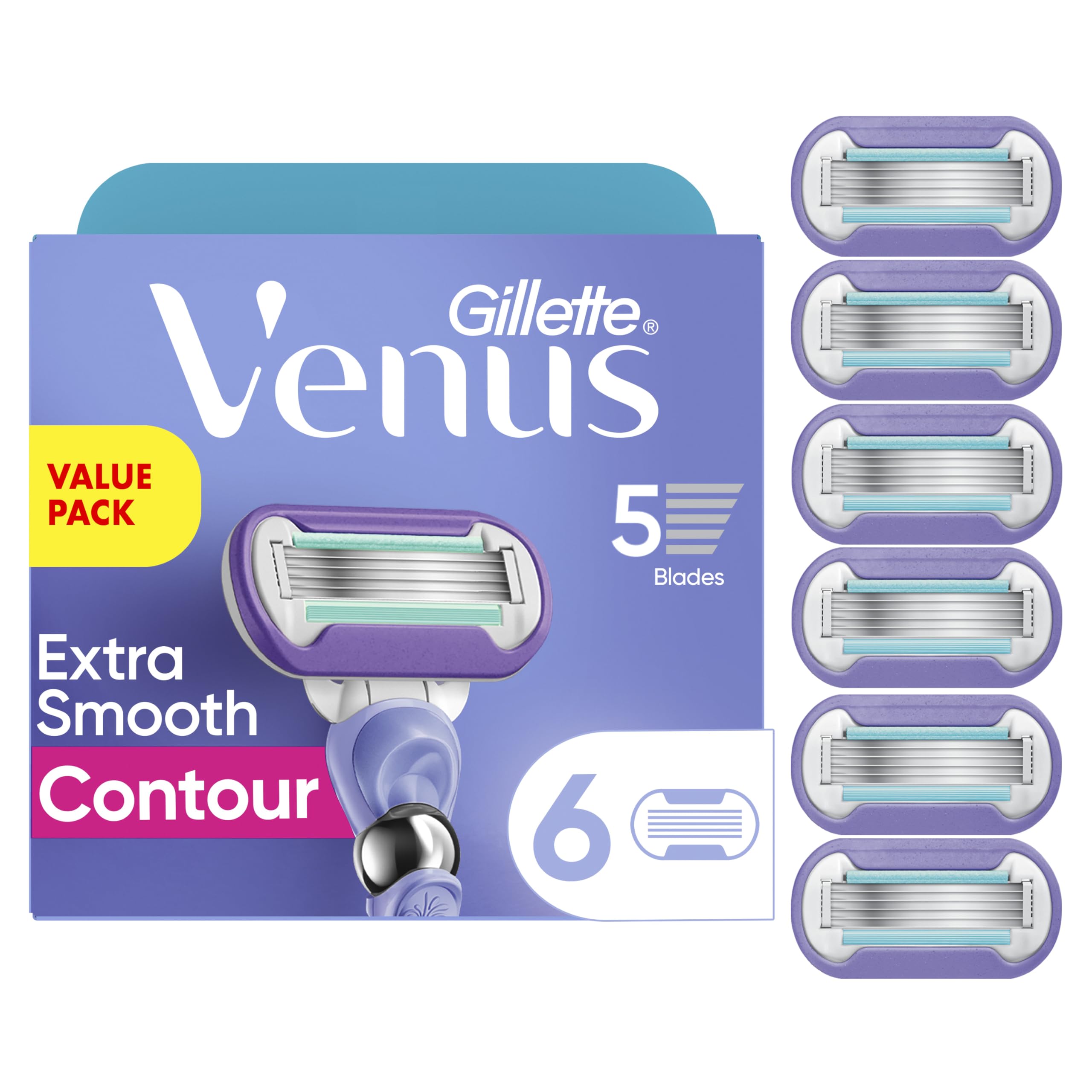Gillette Venus Deluxe Smooth Swirl refills in packaging, ideal for gifting