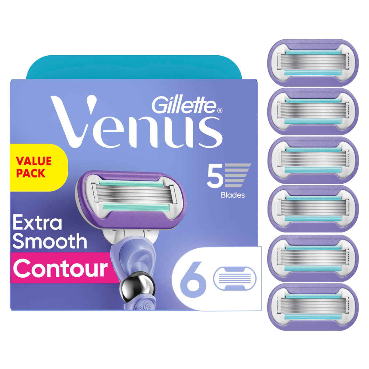 Gillette Venus Deluxe Smooth Swirl refills in packaging, ideal for gifting