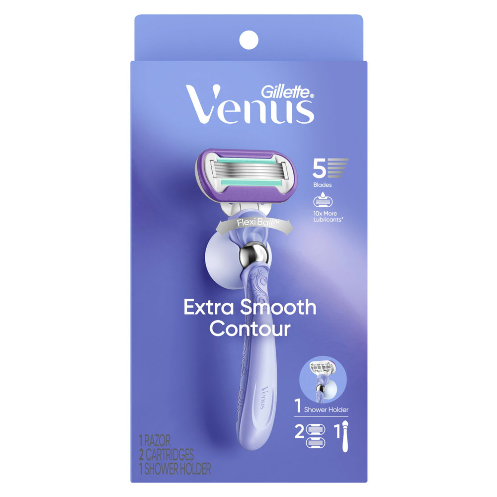 Gillette Venus Deluxe water-activated moisture helps protect skin as you shave.