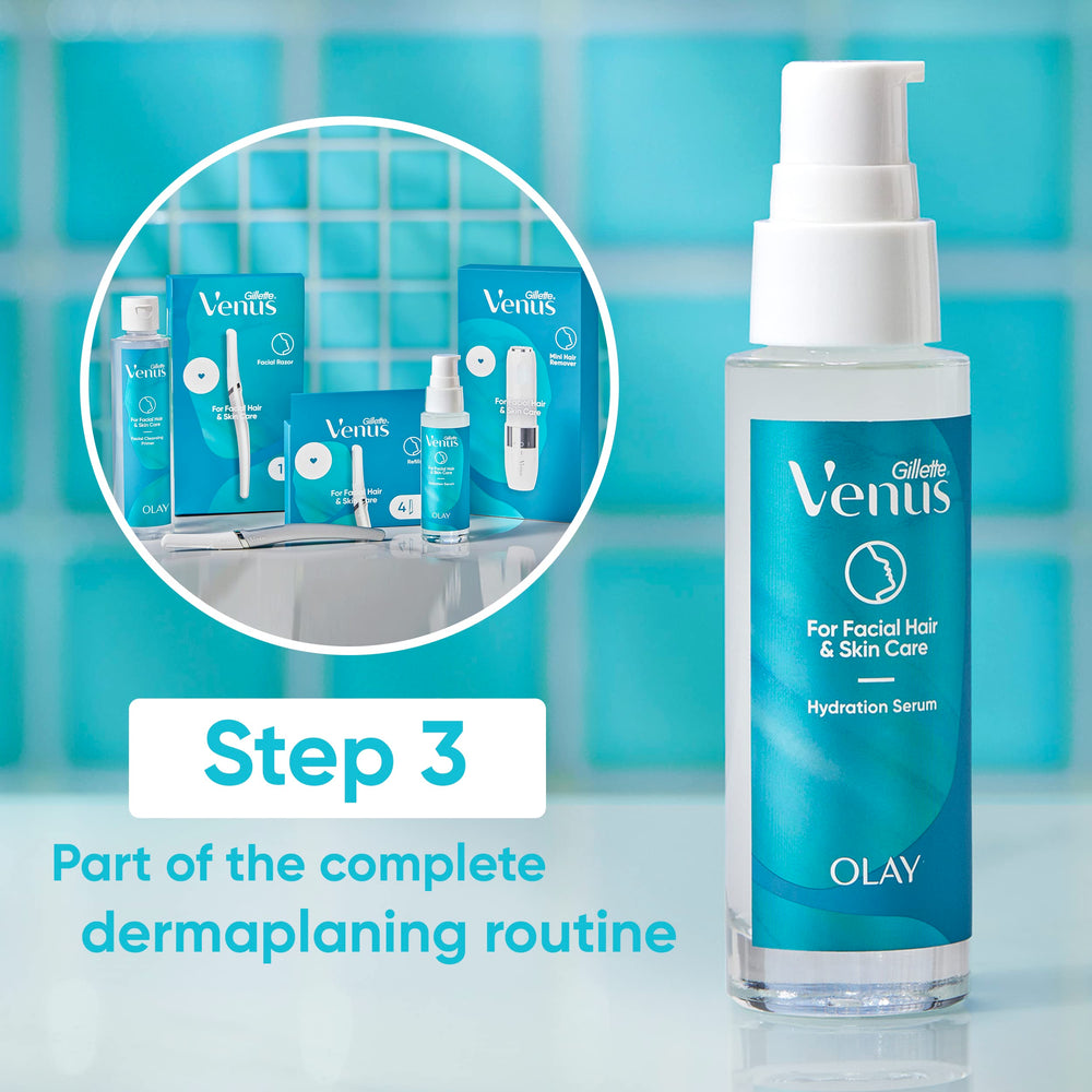 Gillette Venus dermatologist-tested seal signals trusted post-dermaplaning care