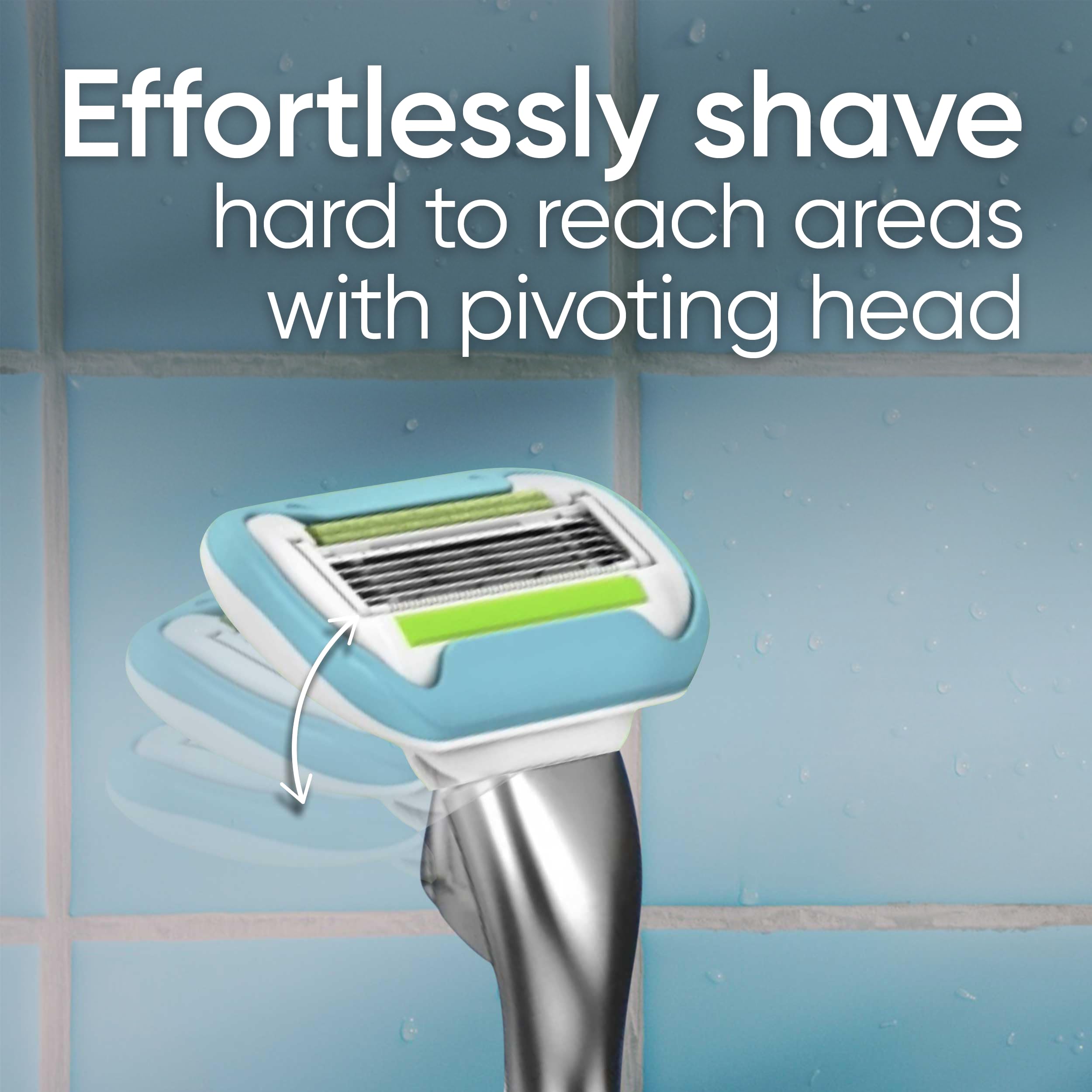 Durable metal handle offers weighted, steady control.