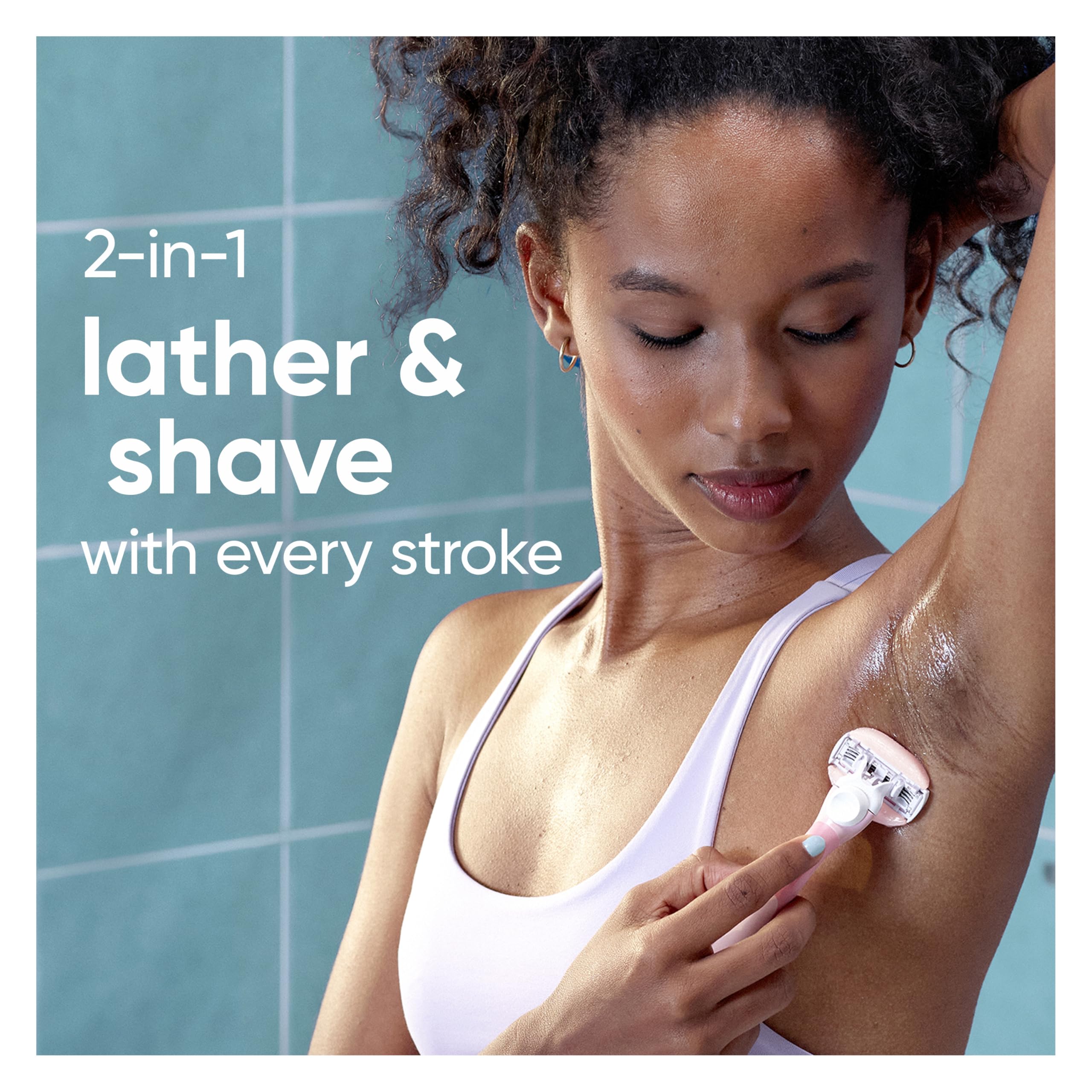 Beginner-friendly shaving with a simple, comfortable glide using Venus ComfortGlide.