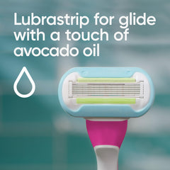 Water ribbon detail on Gillette Venus Extra Smooth Green disposable razor