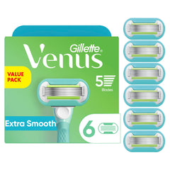 Gillette Venus Extra Smooth refill with 5 blades for a close shave
