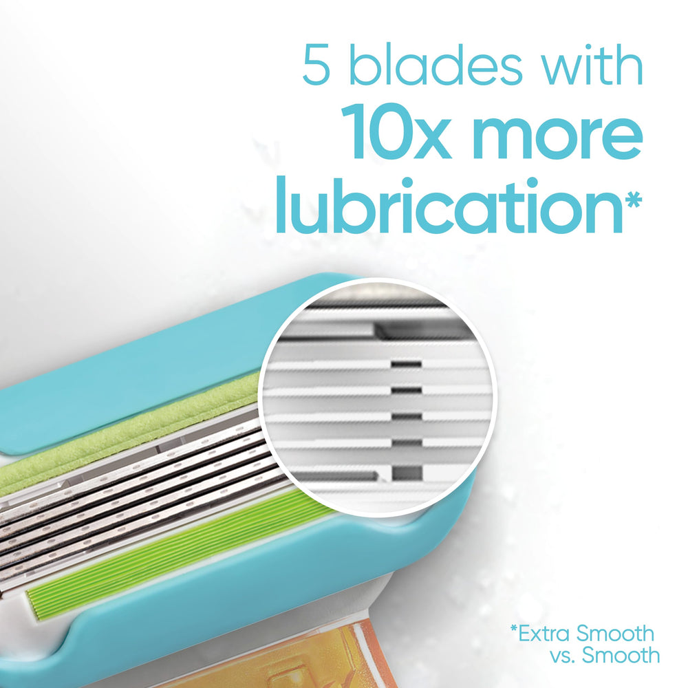 Gillette Venus five-blade refills offer long-lasting smoothness