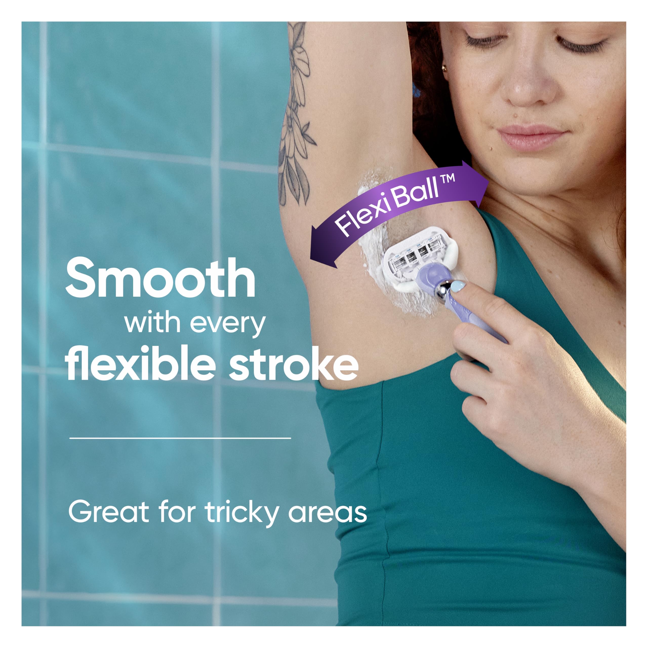 Gillette Venus five-diamond-blade refill for precise, comfortable shaving.