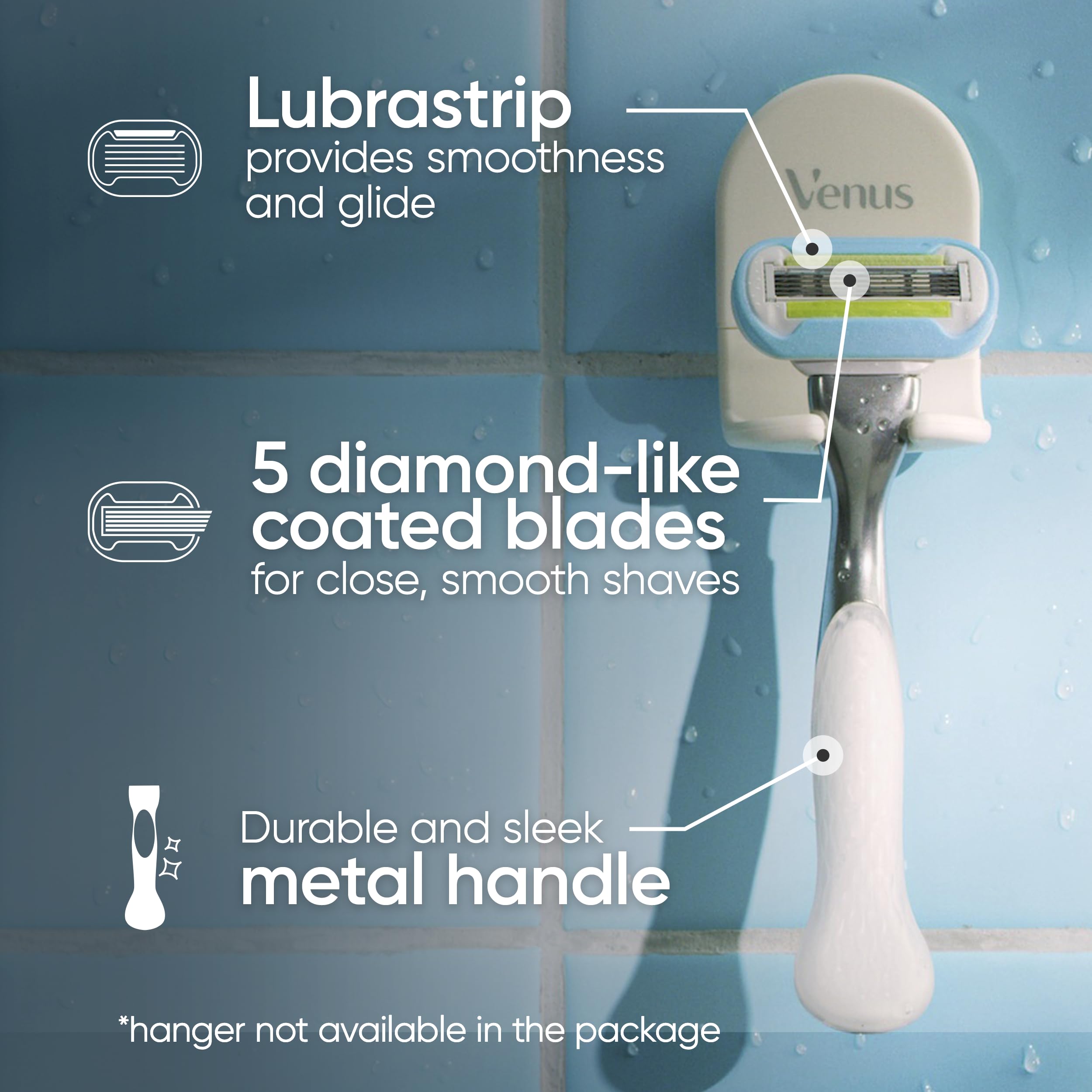Four-blade refill designed for a close shave and smooth results.