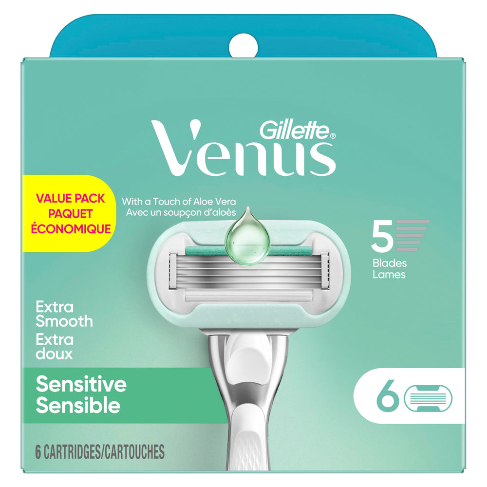 Gillette Venus holiday gift image positions the 6-pack as a stocking-stuffer